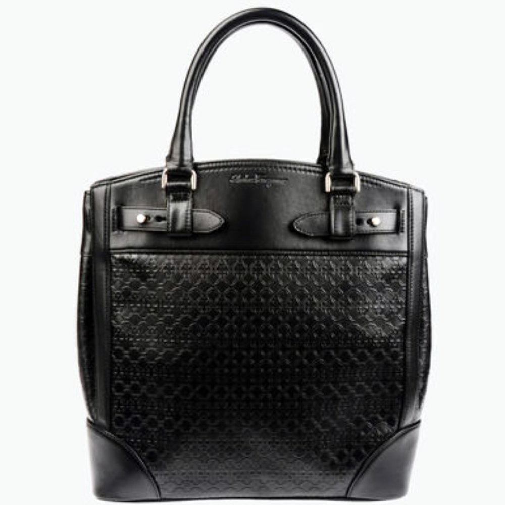 Salvatore Ferragamo Embossed Leather Bag